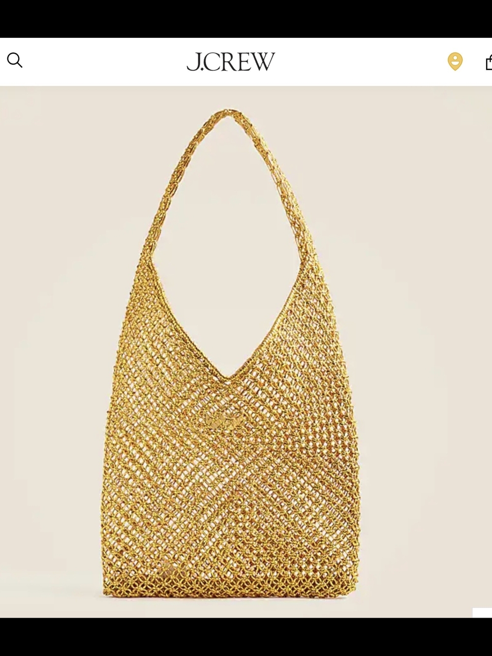 J.Crew Gold Woven Shoulder Bag NEW!